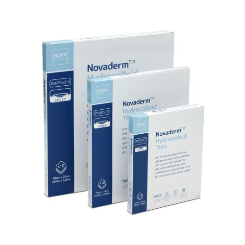 Novaderm Hydrocolloid Thin Aposito Hidrocoloide Fino 15cm x 15cm; 10u/Box