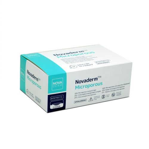 Novaderm Microporous Cinta Adhesiva Microporosa 2,5cm x 9m; 12u/Caja